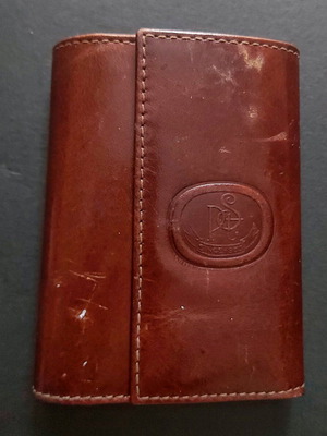 Vintage leather key wallet like new, 12 slots, brown