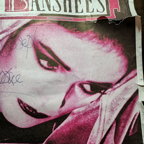Siouxsie & The Banshees poster with autograph used