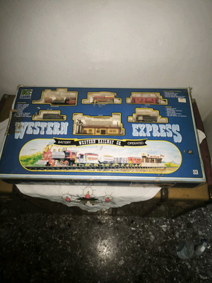 Vintage Goldlok Western Express battery-operated toy train set new