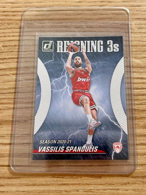 Κάρτα Βασίλης Σπανούλης Ολυμπιακός Reigning 3s Panini Euroleague 2023-24 σαν καινούργιο