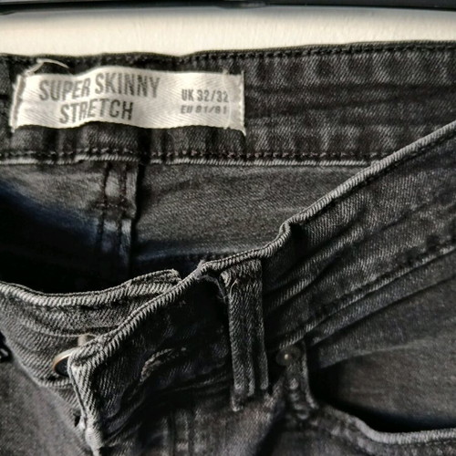 Skinny jeans New Look used, stretch with rips, size M, gray