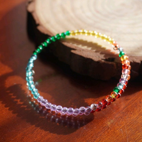 Handmade spring bracelet new with multicolored beads