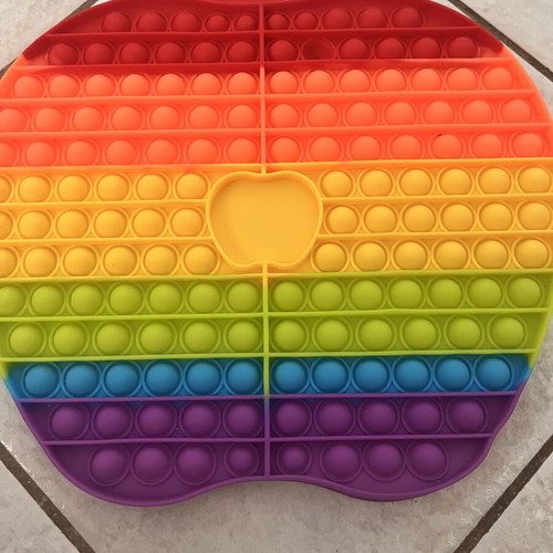 Jumbo Pop It Apple Rainbow Fidget Toy new