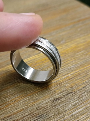 Silver 925 plated ring used