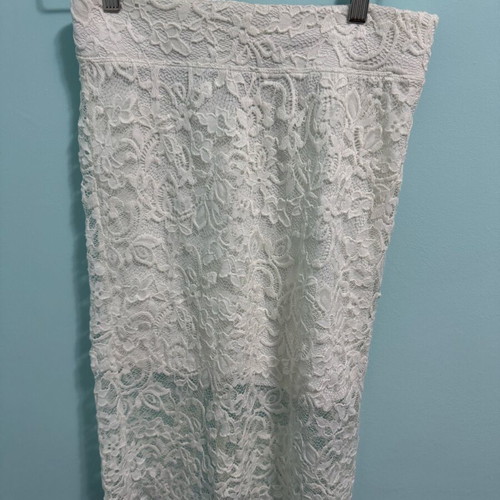 H&M Divided White Lace Midi Skirt used, size S