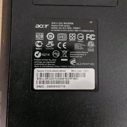 Acer Aspire 5742G μεταχειρισμένο laptop με Intel i5, HDD 250GB, ATI, Windows 10