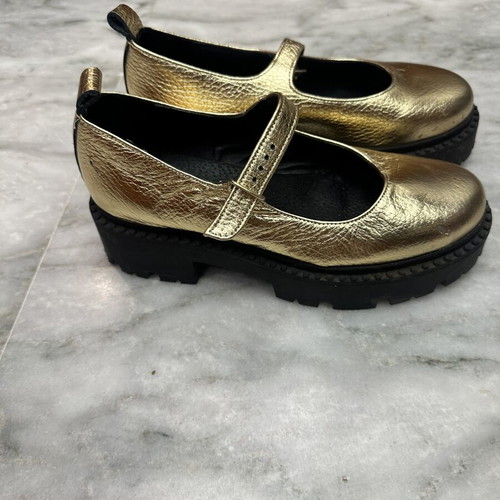 Bozikis Mary Janes shoes, gold, size 36, ballerina style