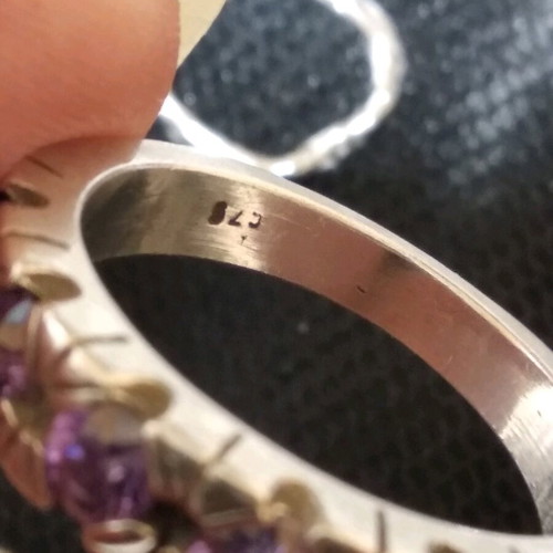 925 silver ring with amethyst like new