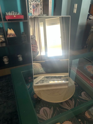 IKEA Tysnes tabletop mirror used 22x39cm with small crack
