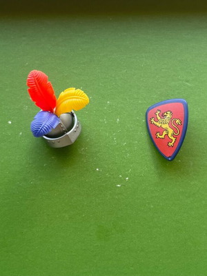 Playmobil knight helmet and shield like new