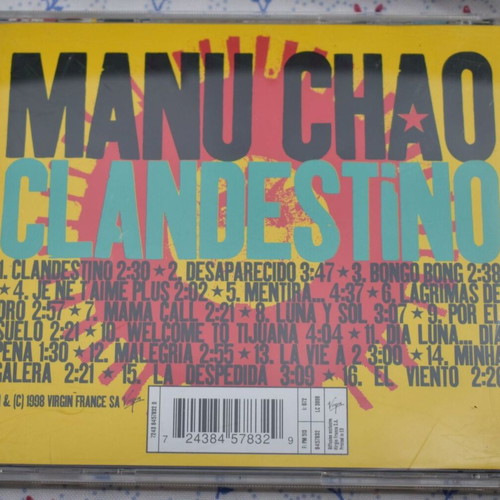 Manu Chao Clandestino CD used, Latin Pachanga World