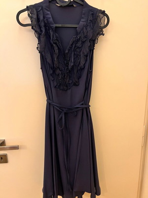 Zara romantic wrap dress small like new, blue and purple