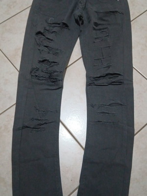 Bershka grey ripped jeans, size S / 36 / 8