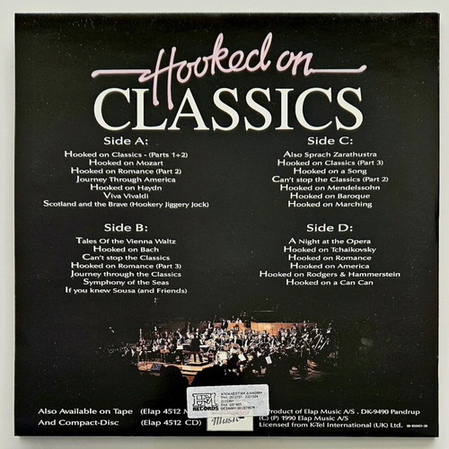 Hooked On Classics double vinyl record like new, 1990 collection