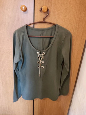 Blouse khaki like new, size S / 36 / 8