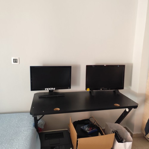 Black desk with drawer used in very good condition
