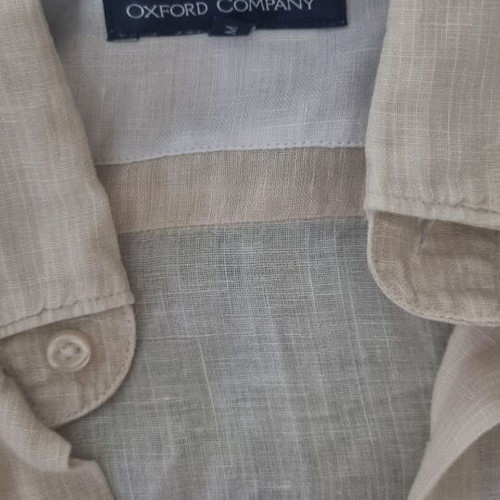 Oxford Company linen shirt size M like new beige