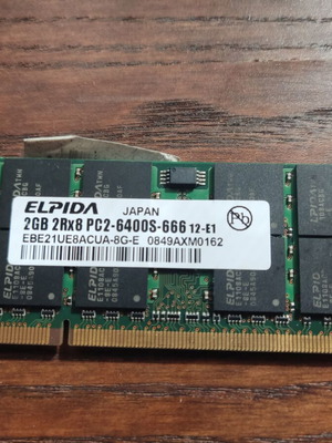 Elpida 2GB DDR2 800MHz SODIMM RAM for laptop