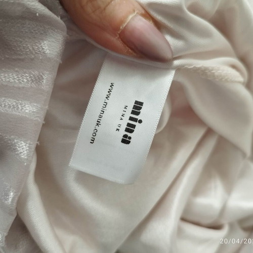 Mina UK Mini Dress blush pink silk-look ruffles size M like new
