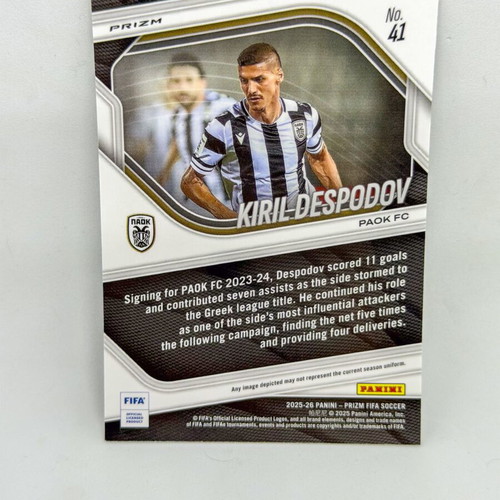 Panini FIFA Prizm 2025/26 Kiril Despodov Mosaic Parallel card brand new