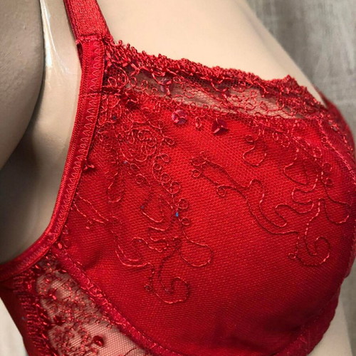 Bra size M/80D, red