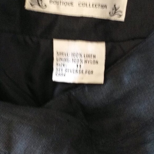 Women’s set of shorts and blouse used, black linen