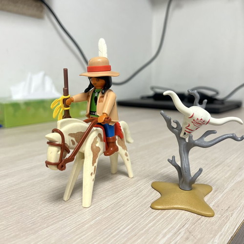 Playmobil cavalry and Indian scout figures