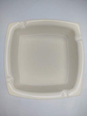 Dewar's ceramic ashtray used, 16cm x 16cm