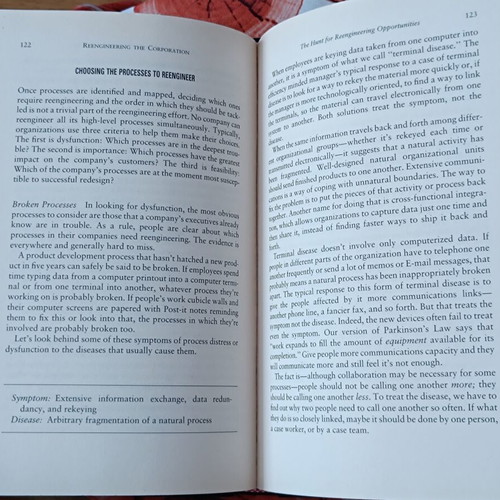 Reengineering the Corporation book used, English