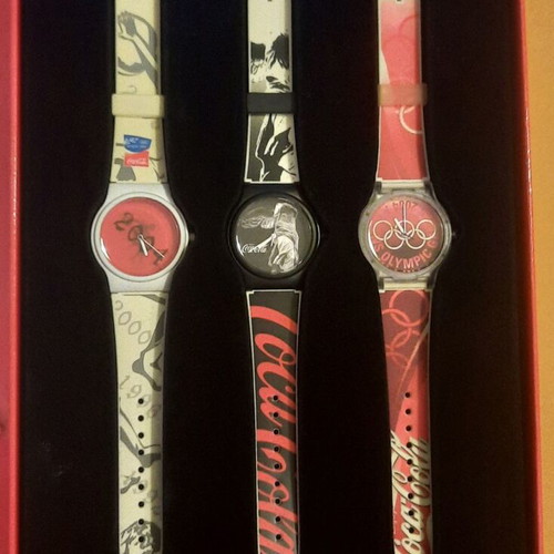 Olympic Games Athens 2004 set with three official Coca Cola watches new