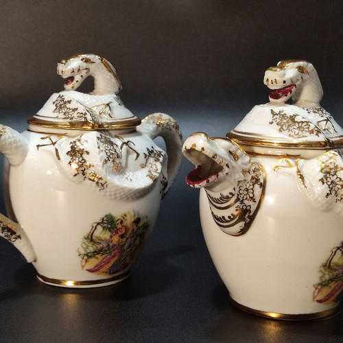 1960s Serving Set Made in Japan like new with 6 Cups and Creamer