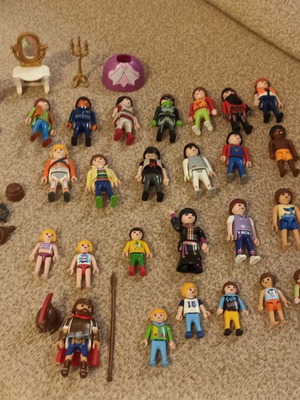 Playmobil figures used, pack of 31, children's toys