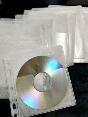 CD and DVD Sleeves pack of 8 like new, double-sided