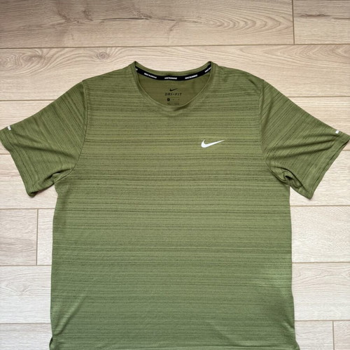 Nike Dri-FIT Miler running t-shirt, men's M, olive green