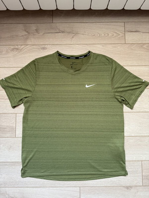 Nike Dri-FIT Miler running t-shirt, men's M, olive green