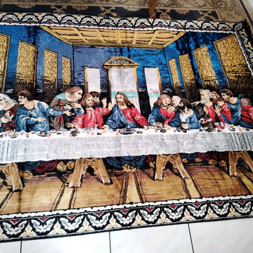 Vintage wall tapestry The Last Supper by Leonardo da Vinci new