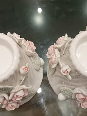 Candlesticks vintage ceramic decorative used