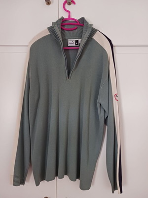 Мъжки вълнен пуловер Puma в мента размер М нов