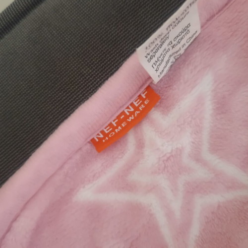 Nef Nef baby cuddle blanket, pink with stars