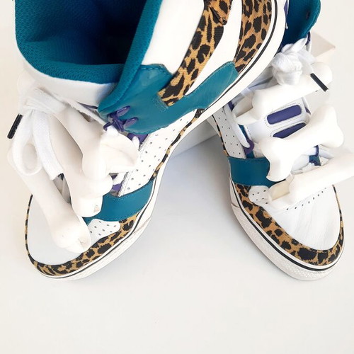 Adidas x Jeremy Scott JS Bones "Flintstones" Leopard sneakers size US 9