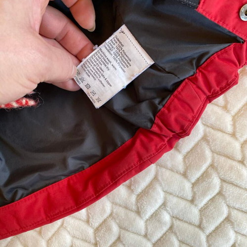 Children's winter ski jacket used for 8 years old red and blue
