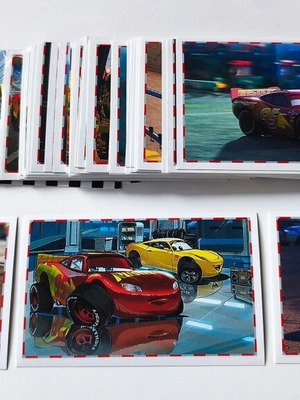 Panini Cars used, 67 different stickers
