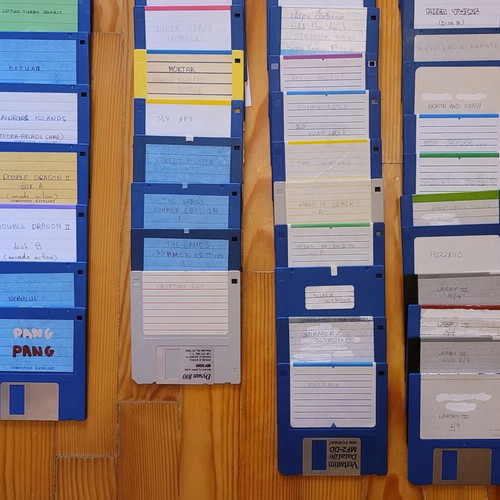 Atari ST games used, 94 floppy disks with classic titles