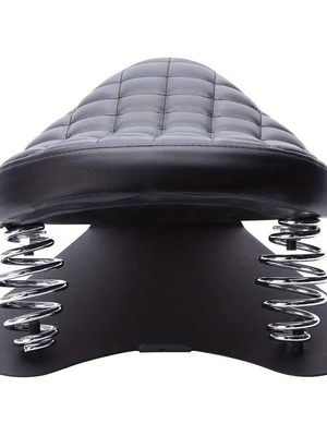 Vintage Motorcycle Seat with Dual Spring Suspension New