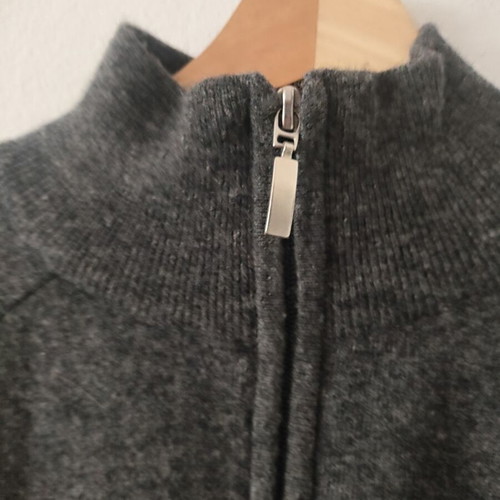 Andrea Borsani gray men's sweater 100% lambswool like new M/L