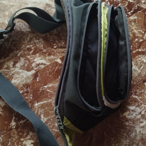 Τσαντάκι ανδρικό Polo μεταχειρισμένο, γκρι και πράσινο