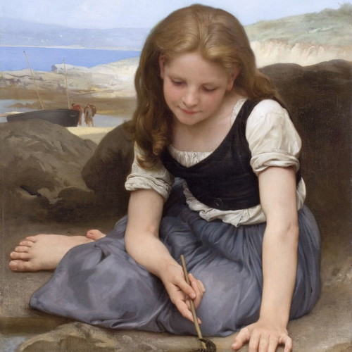 Le crabe (The Crab) William-Adolphe Bouguereau oil on canvas like new