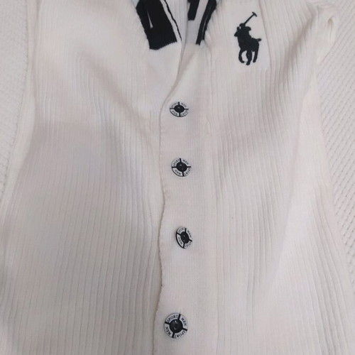 Men's cardigan new, size large, black and white