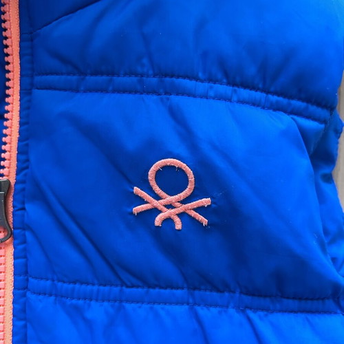 Benetton kids sleeveless jacket like new, blue, size 134 cm