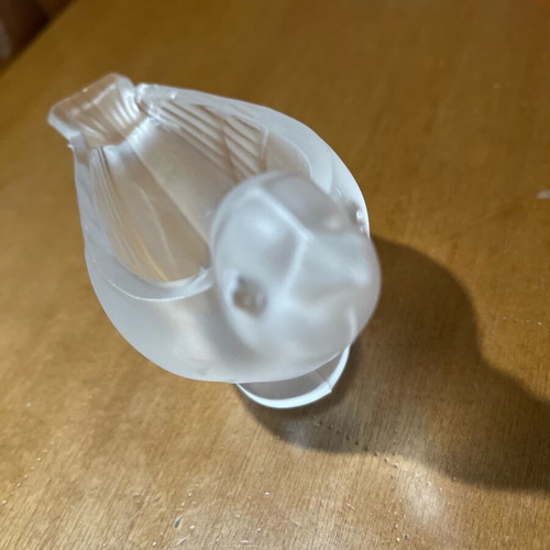 Sevres crystal trinket dish bird-shaped like new